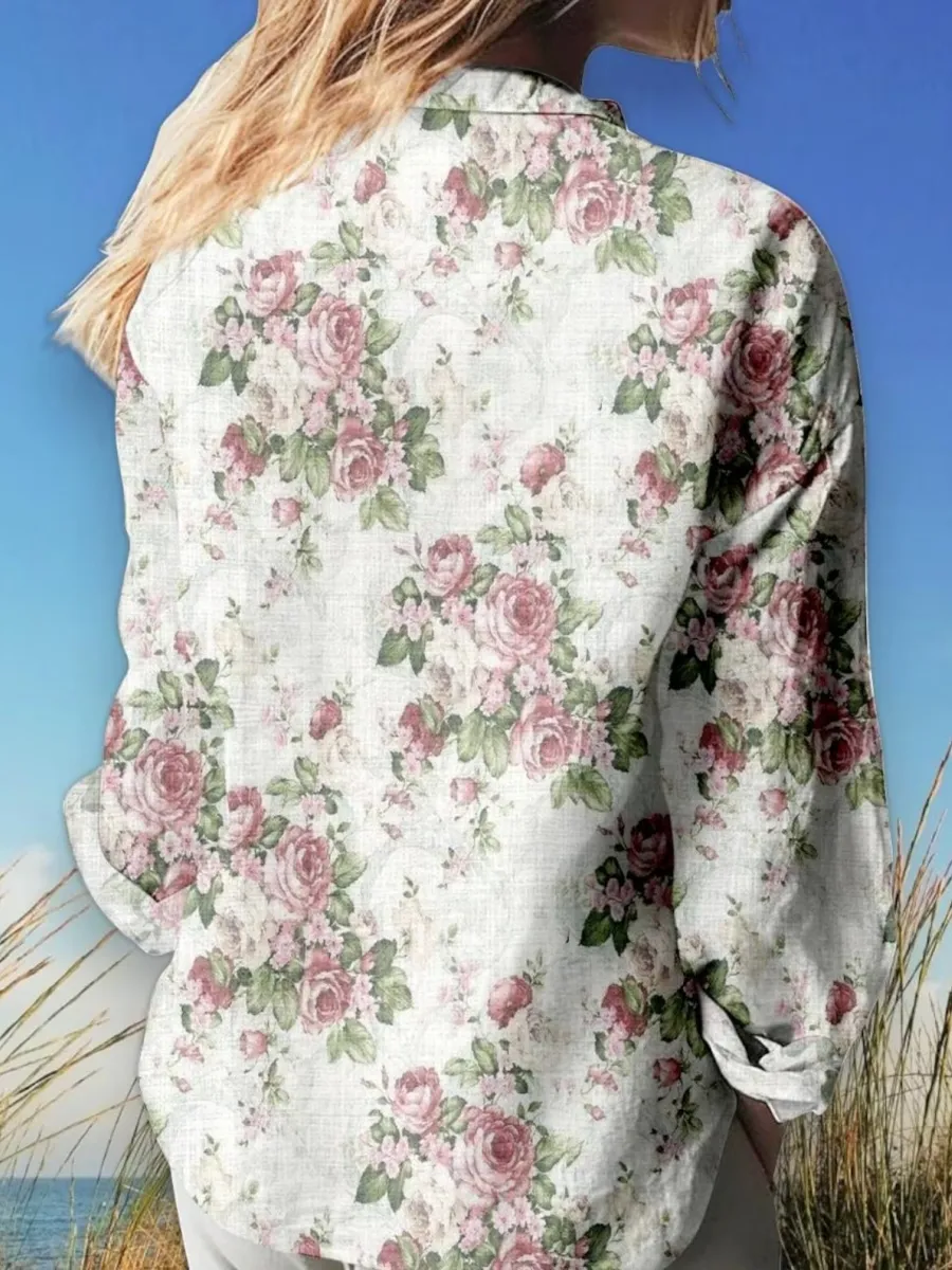 Vintage Flower Print Shirt