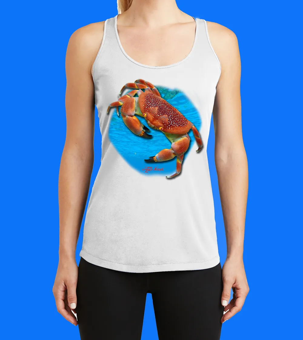 Bat Crab With Surface Printed Racerback Tank Top