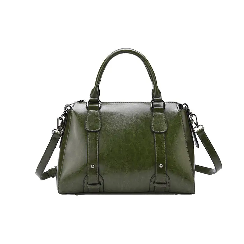 Structured Leather Crossbody Bag