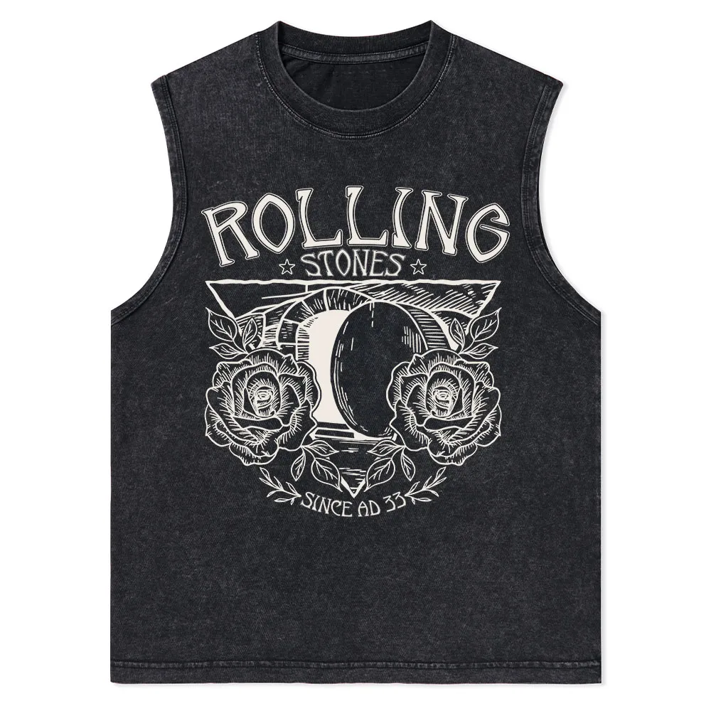 The Stone Was Rolled Away Retro Christian Washed sleeveless Tee