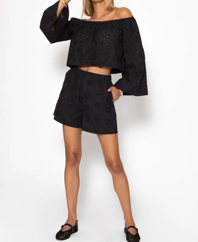 Black Lace Everyday Shorts