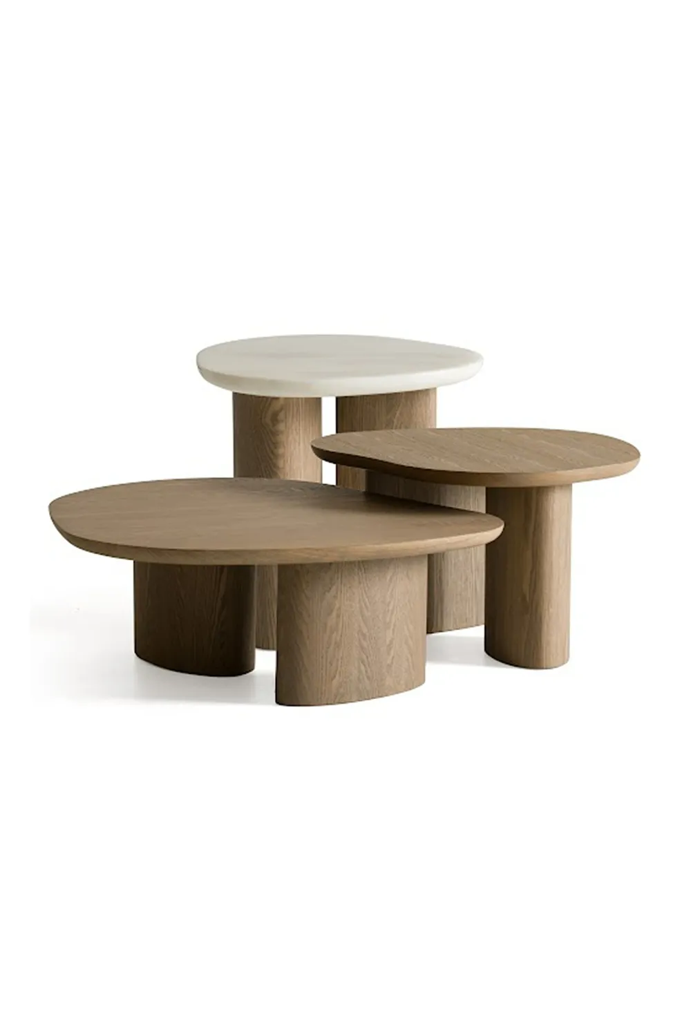 Wooden & Onyx Nesting Coffee Tables Nesting Set