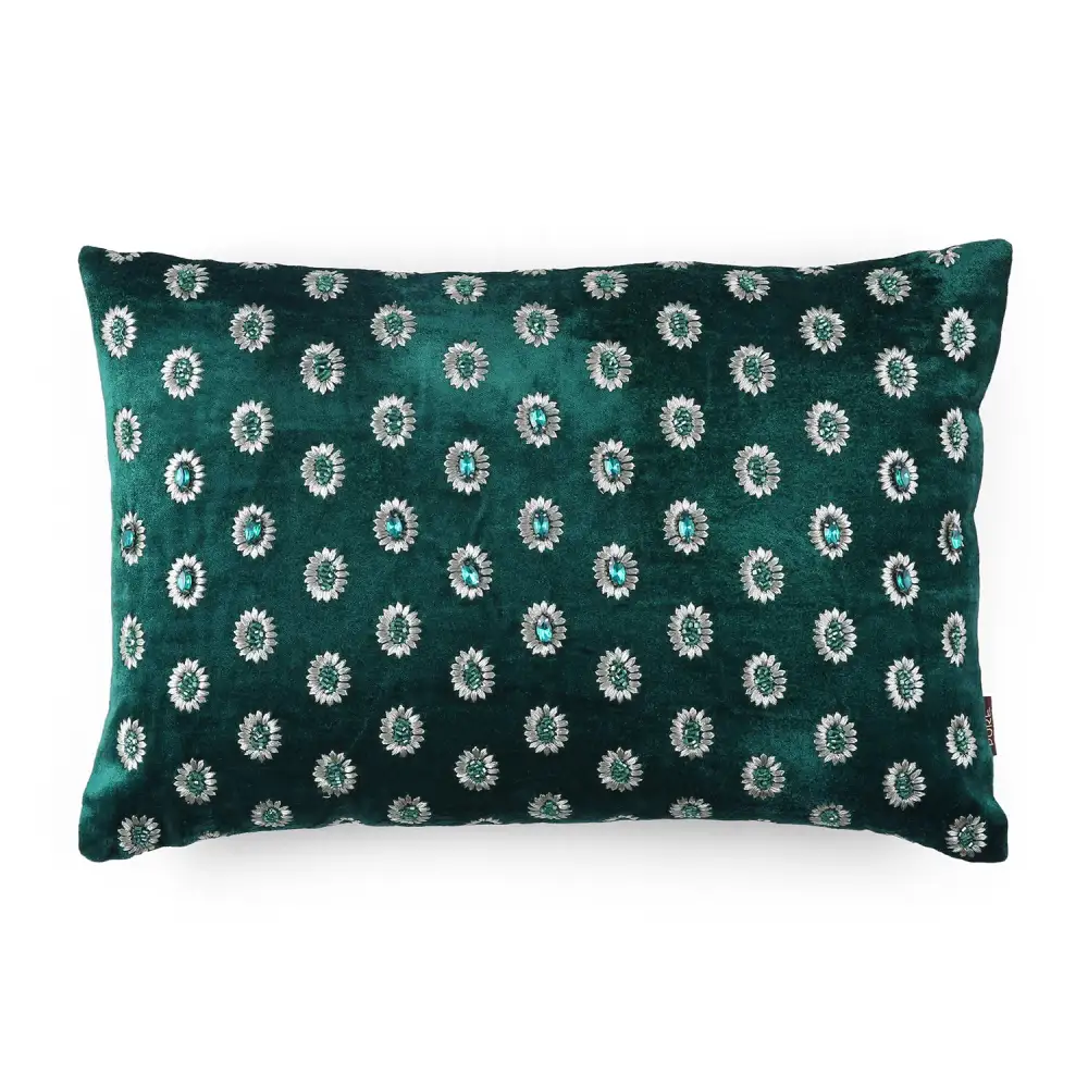 Emerald Accent Rectangular Cushion Cover