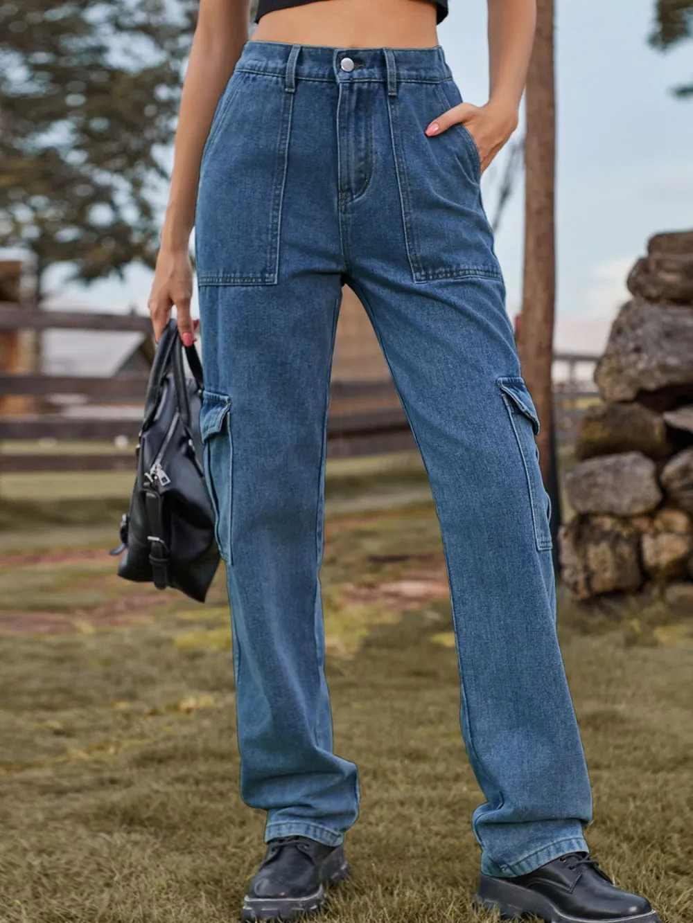 Polished Layered Denim Jeans