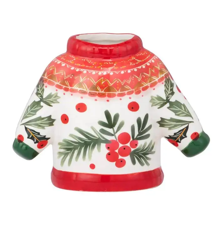 Holly Berry Sweater Planter