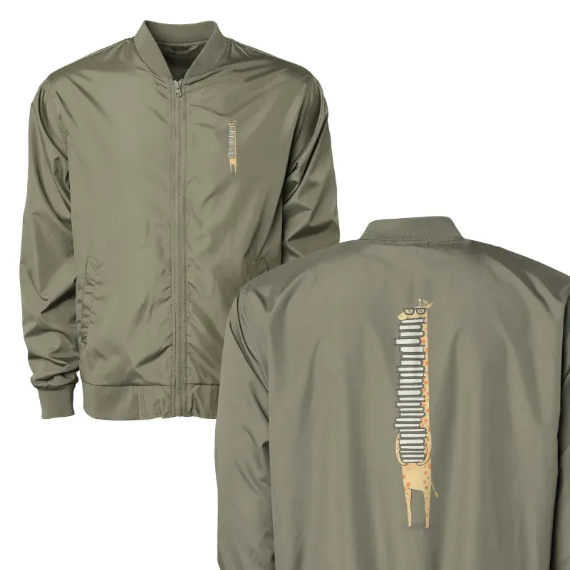 Book-Loving Giraffe Bomber Jacket