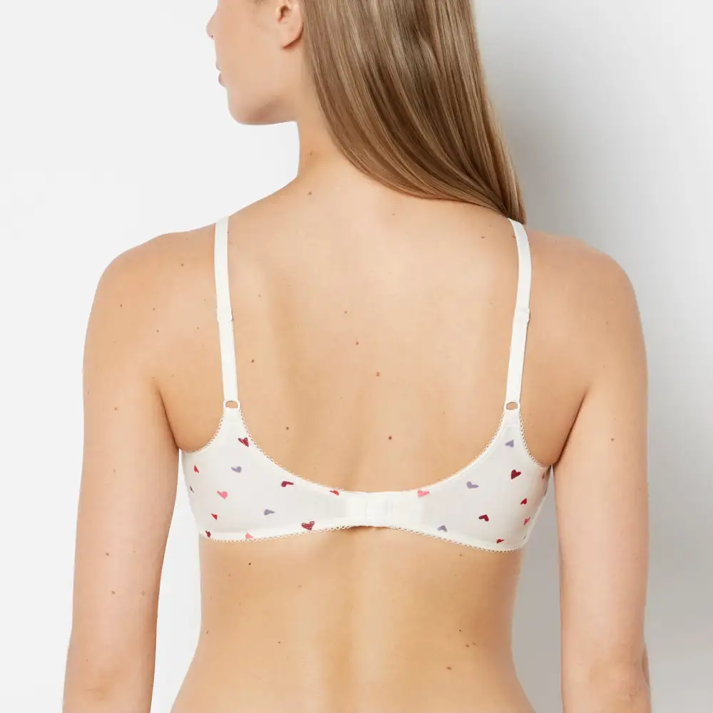 Scoop Neck Cotton Bralette With Picot Trim