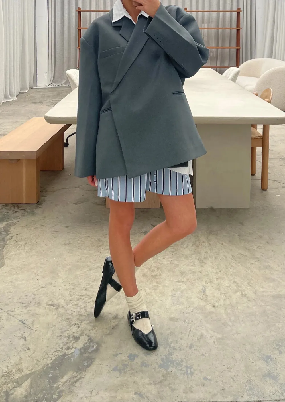 Oversized Slit Blazer