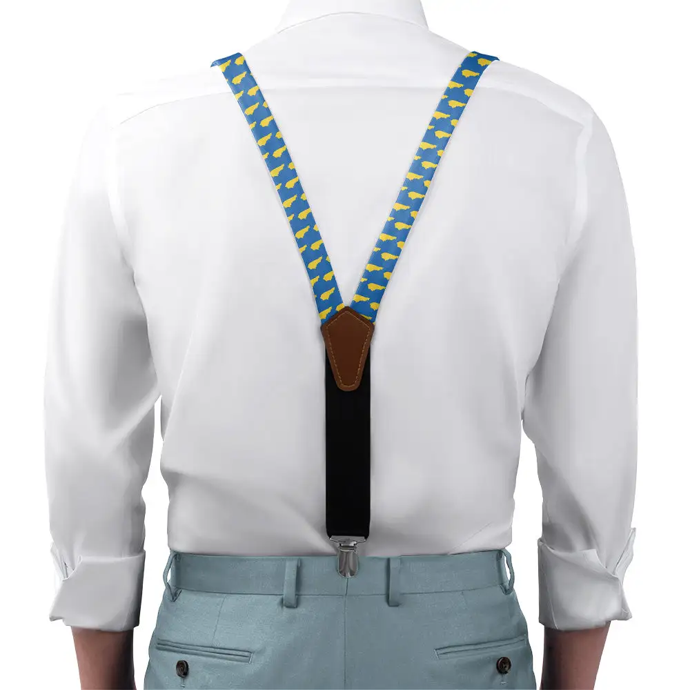 Crisp Silhouette Motif Suspenders