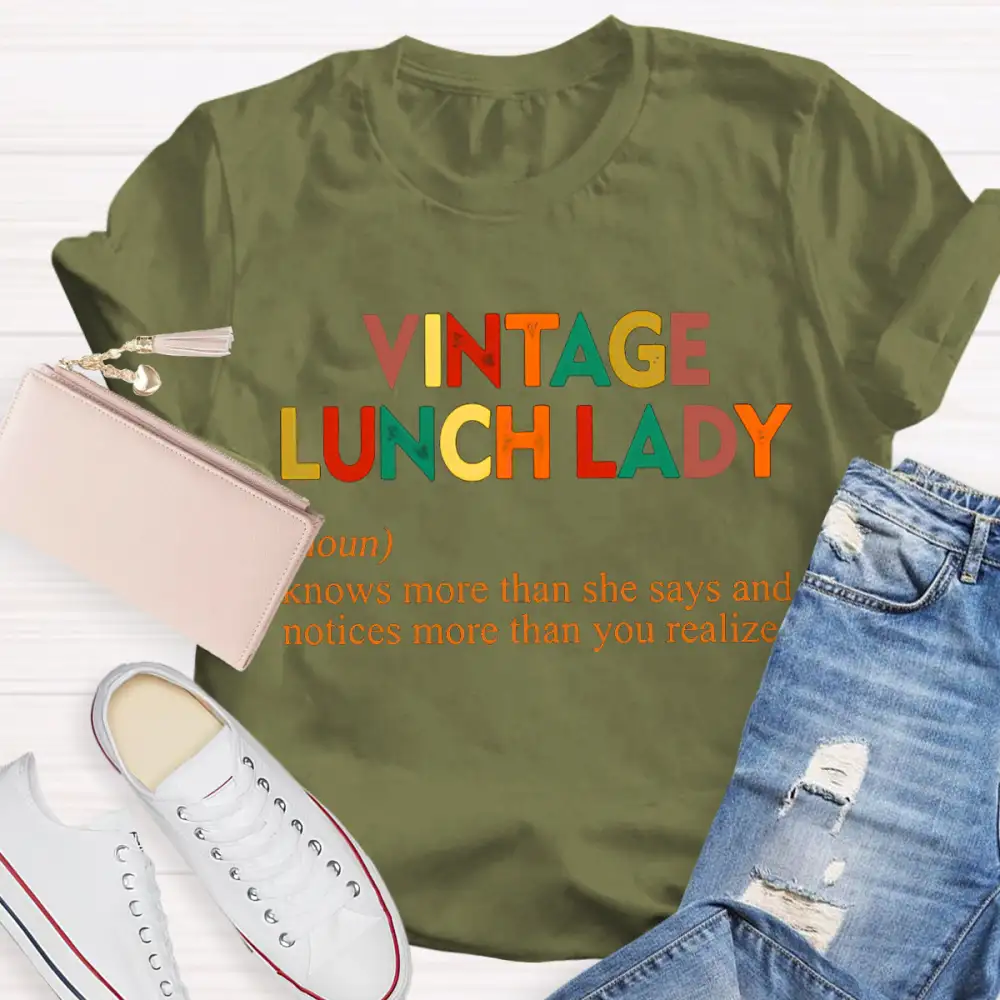Vintage Lunch Lady Teacher T-Shirt