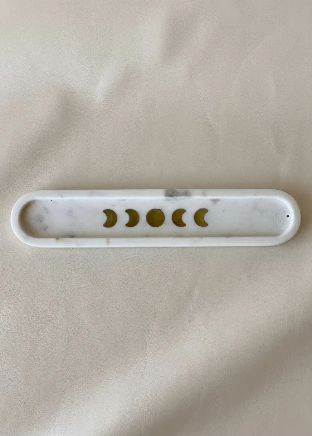 Celestial Marble Incense Holder White
