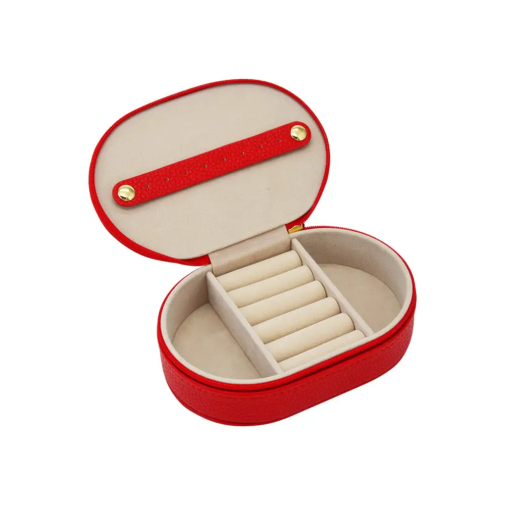 Leah Oval Travel Jewelry Box