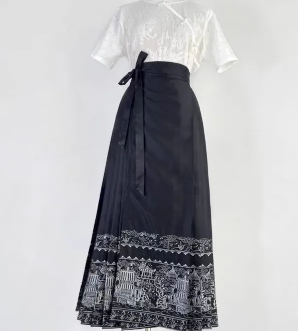 Minimal Modern Everyday Casual Embroidered Skirt