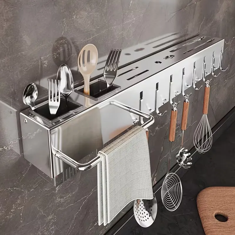 Space-Saving Kitchen Wall Rack