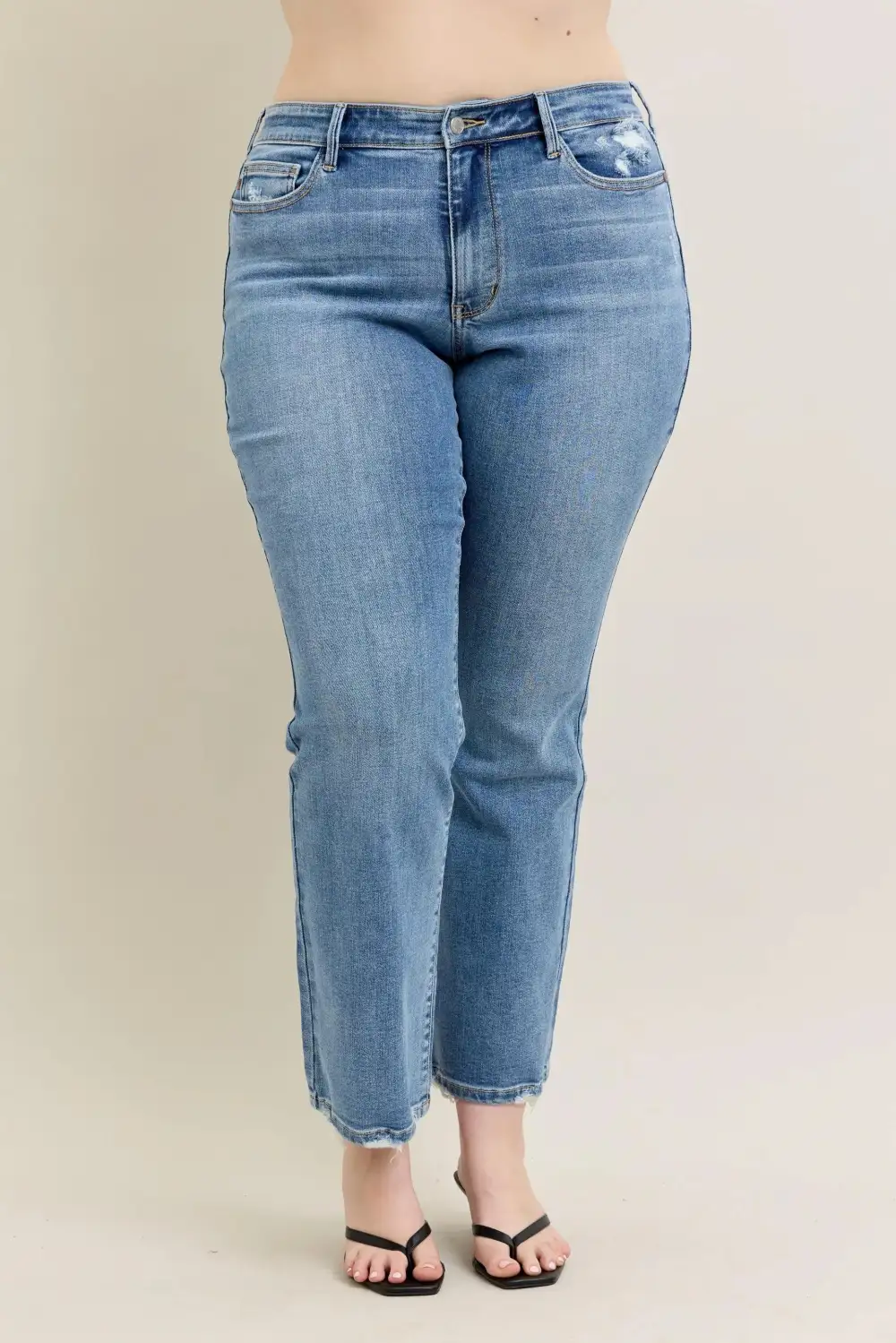 Draped Bootcut Jeans