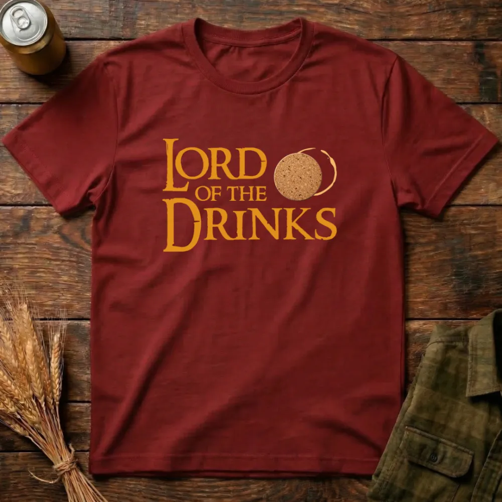 Lord Of The Drinks Graphic Cotton T-Shirt