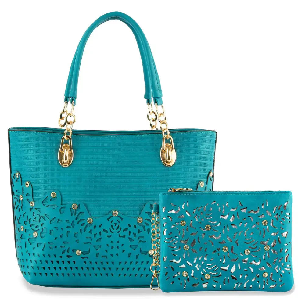 Rhinestone Accent Accented Set Tote Bag