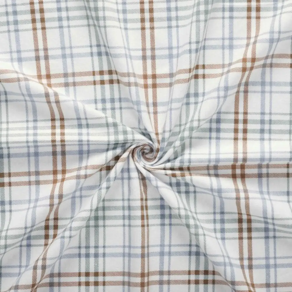 Cotton Flannel Plaid Farmhouse Sheet Bedding Set