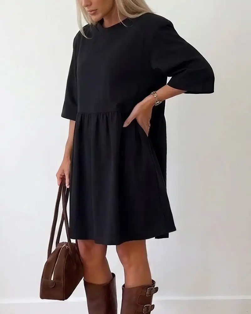 Casual Loose Tiered Mini Dress