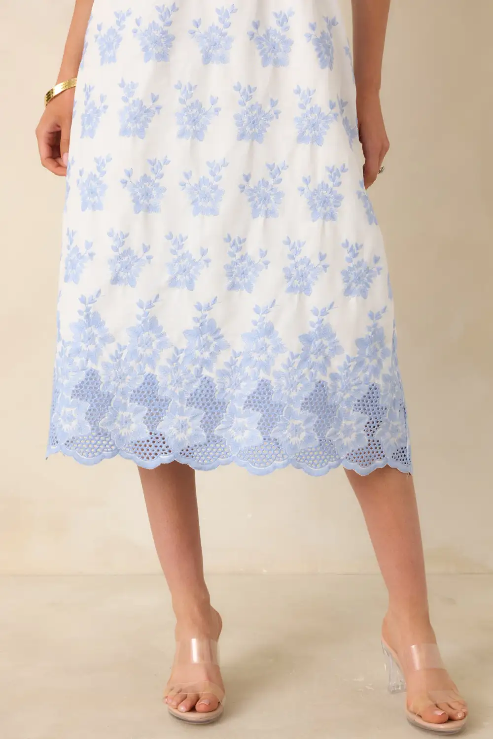 Embroidered Made Midi Dress