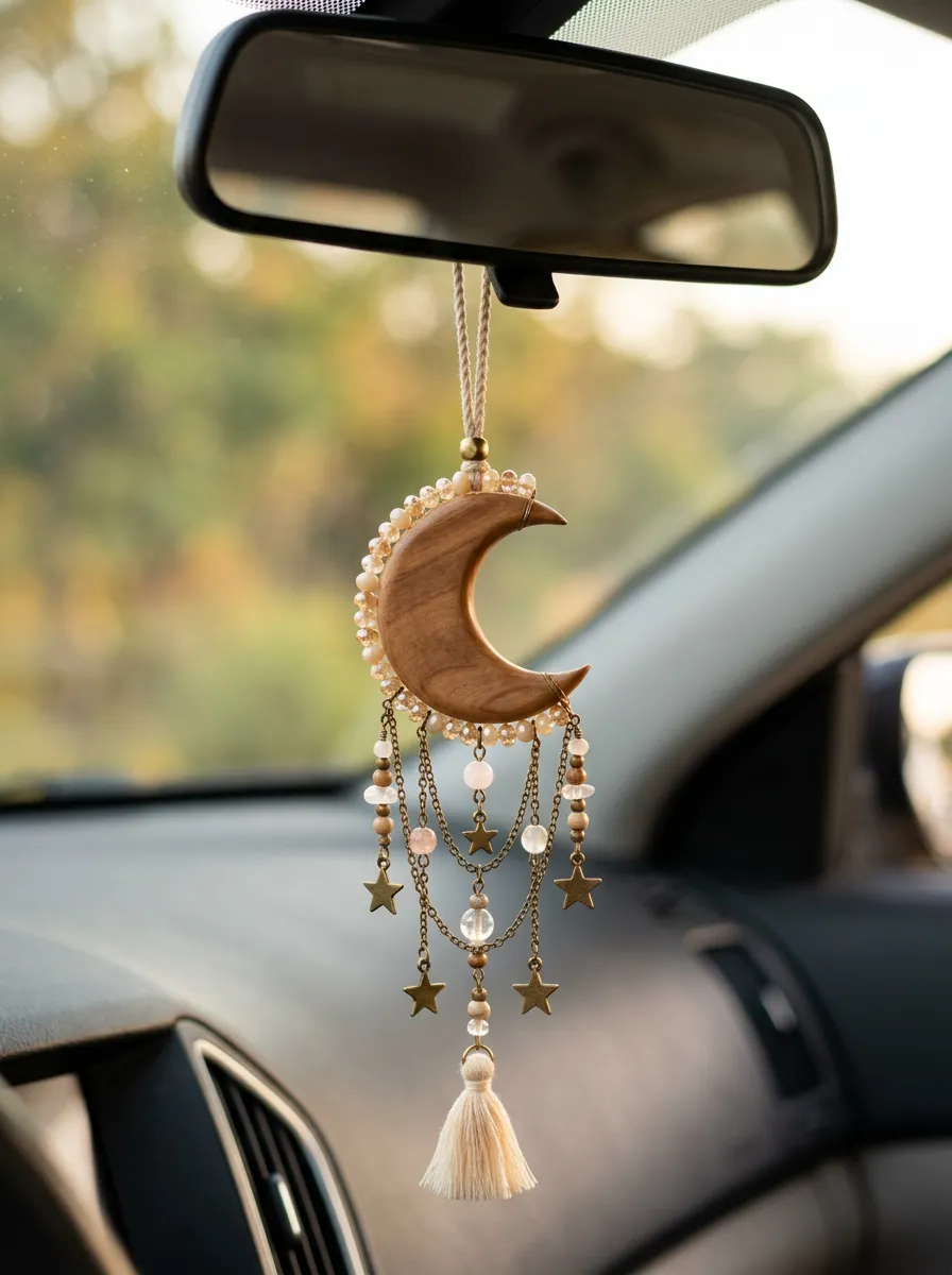 Refined Comfort-Look Rearview Mirror Hanging Ornament