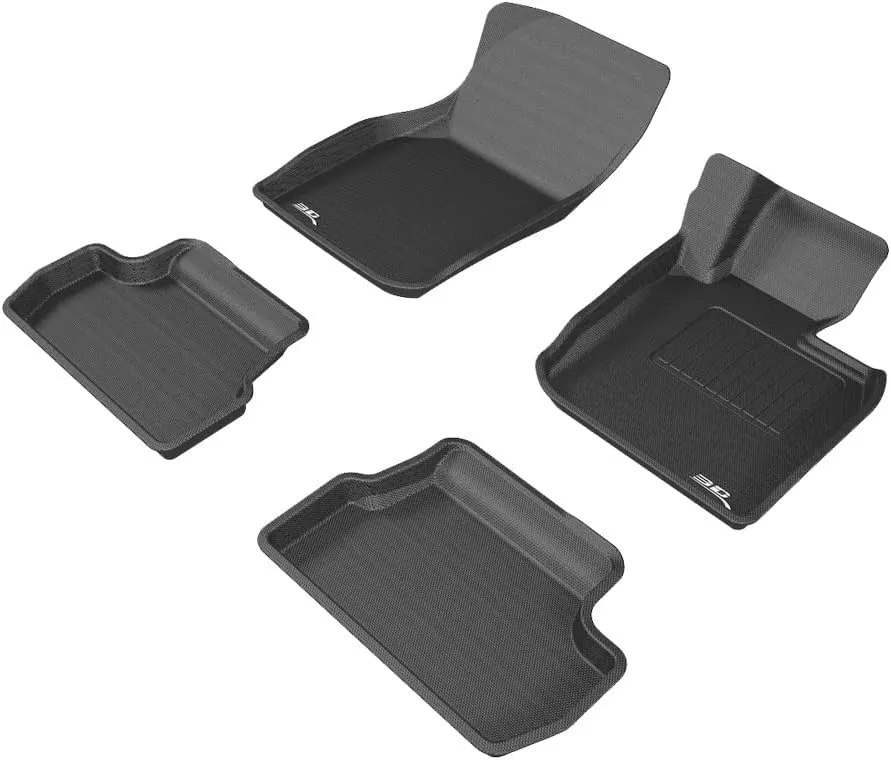 3D MAXpider All Weather Floor Mats for Mini Cooper/Hardtop/3-Door (F56) 2014-2023 Tailored Car Floor Mats Kagu Series (1st & 2nd Row)