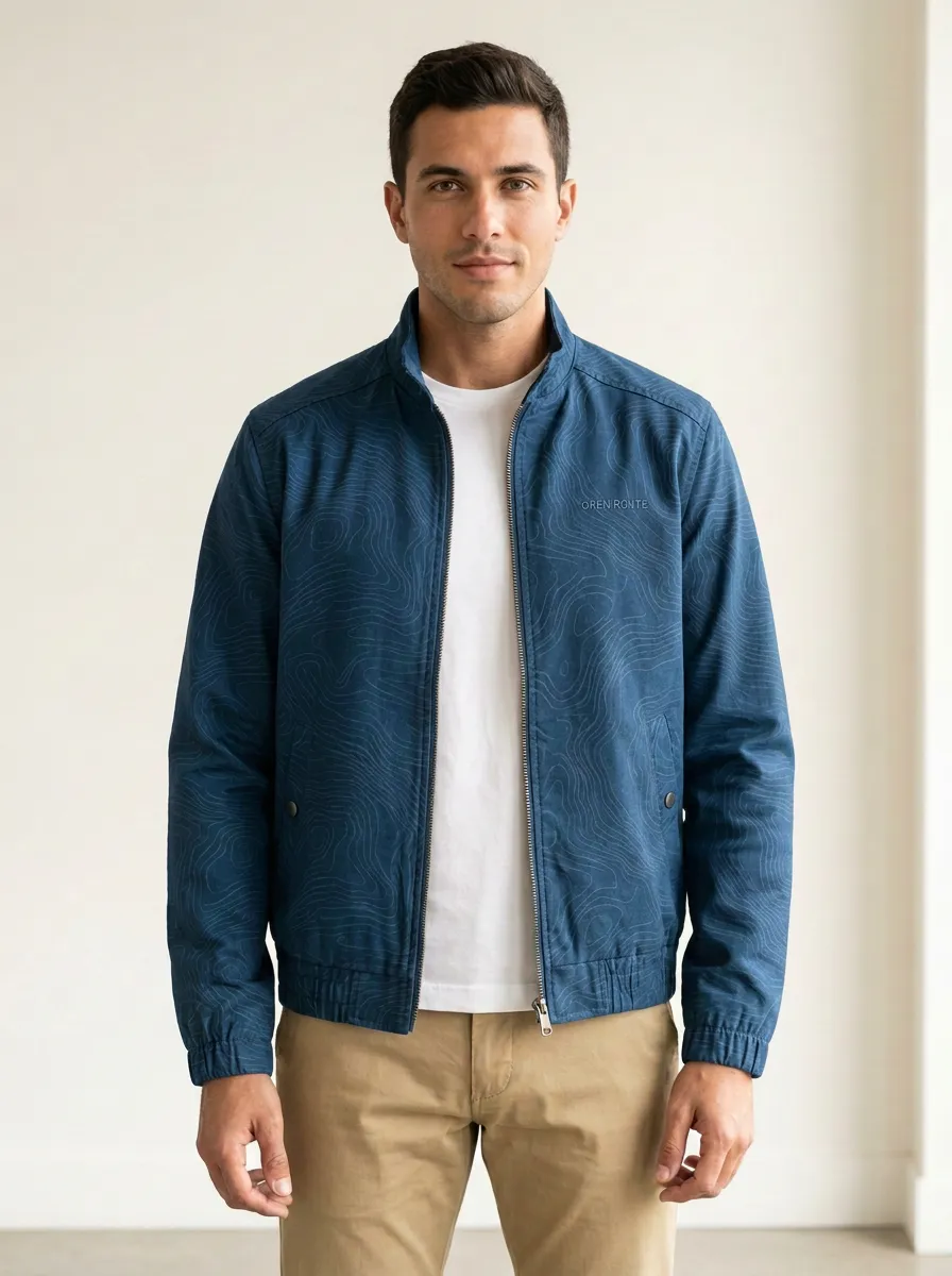 Topographic Map Denim Jacket