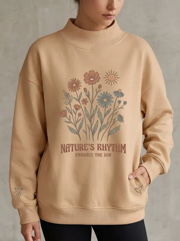 Nature Rhythm Floral Sun Sweatshirt