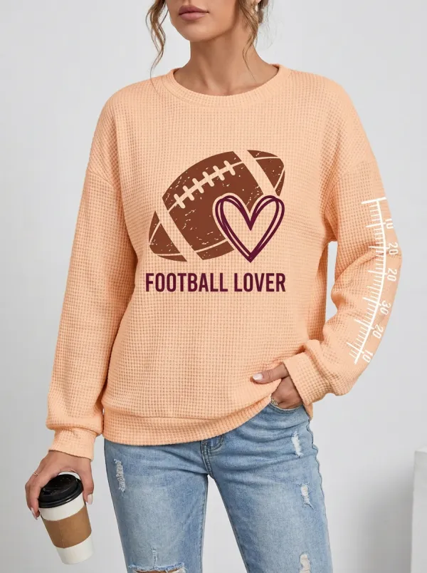 Football Graphic Casual Hoodie