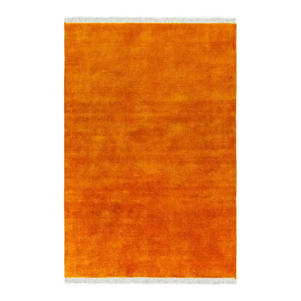 Hand-Loomed Wool Fringe Square Carpet