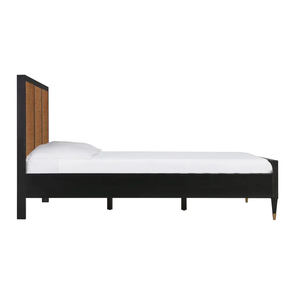 Woven Modern Rattan Wood Refined Bed