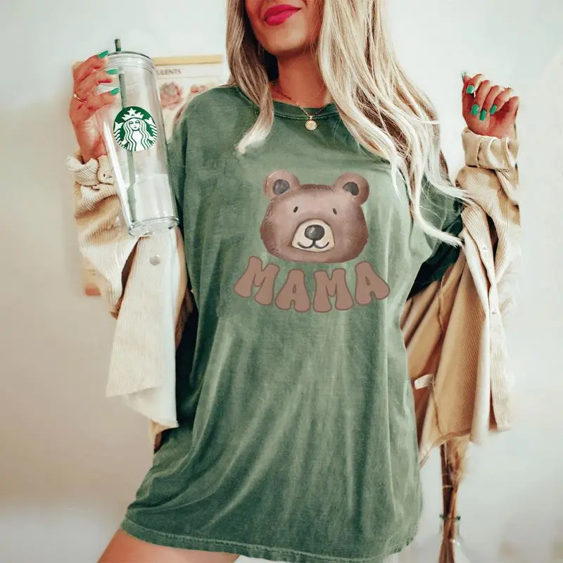 Mama Teddy Bear 1St Birthday Boy Girl Family Matching Party Women's Oversized Comfort T-Shirt