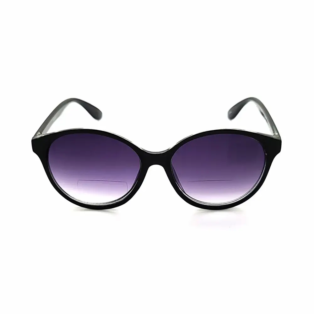 Round Bifocal Smoke-Lens Reading Sunglasses