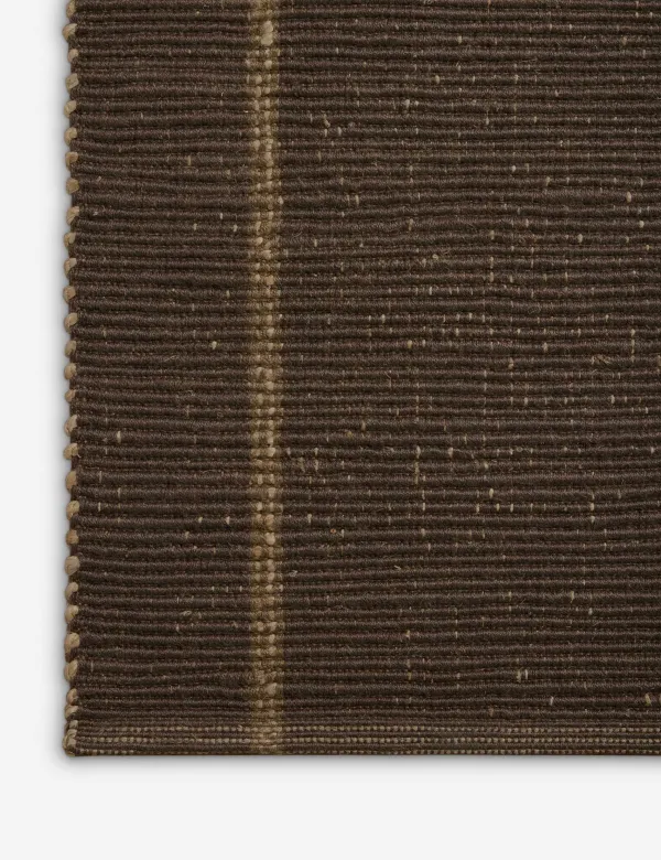 Striped Tonal Textured Handwoven Jute Area Rug