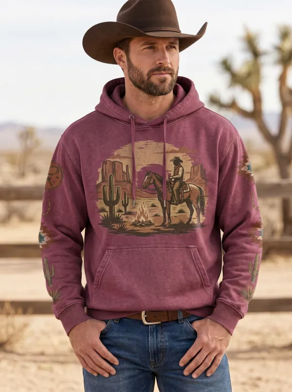 Range Rider Horse Desert Western Classic Men's Western Sweatshirt
