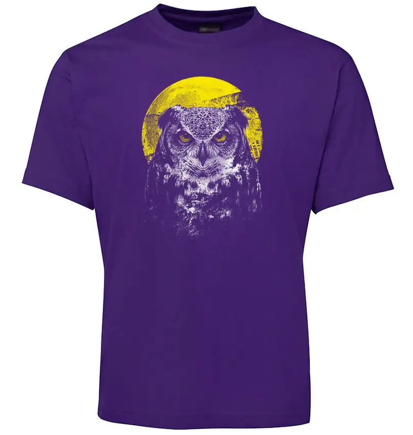 Owl Moon Graphic Cotton T-Shirt