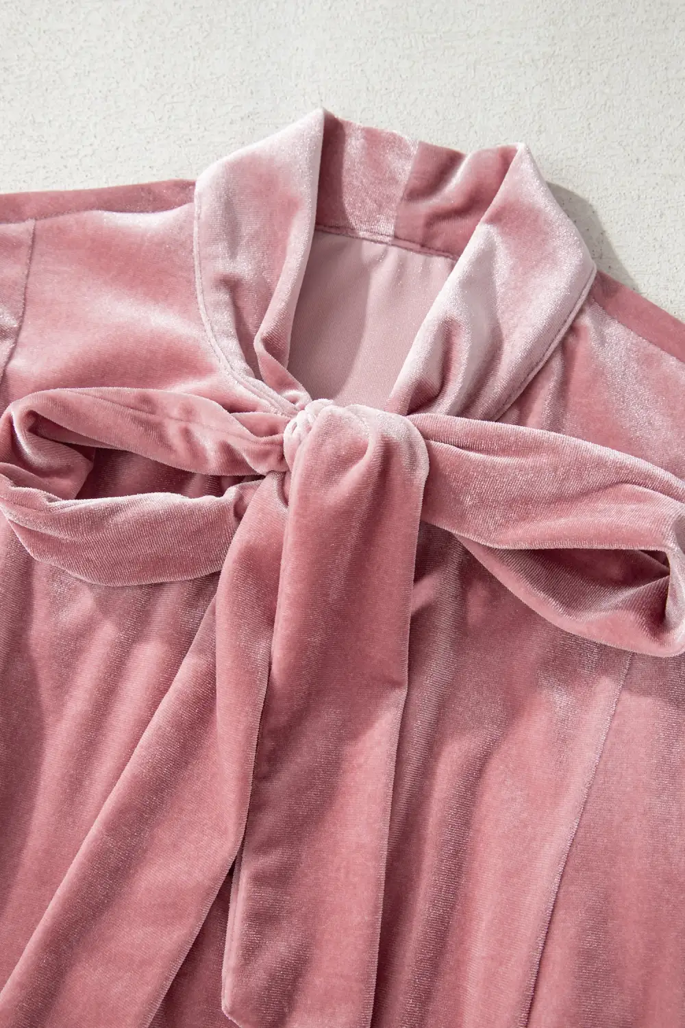 Bow Detail Tie Detail Long Sleeve Blouse