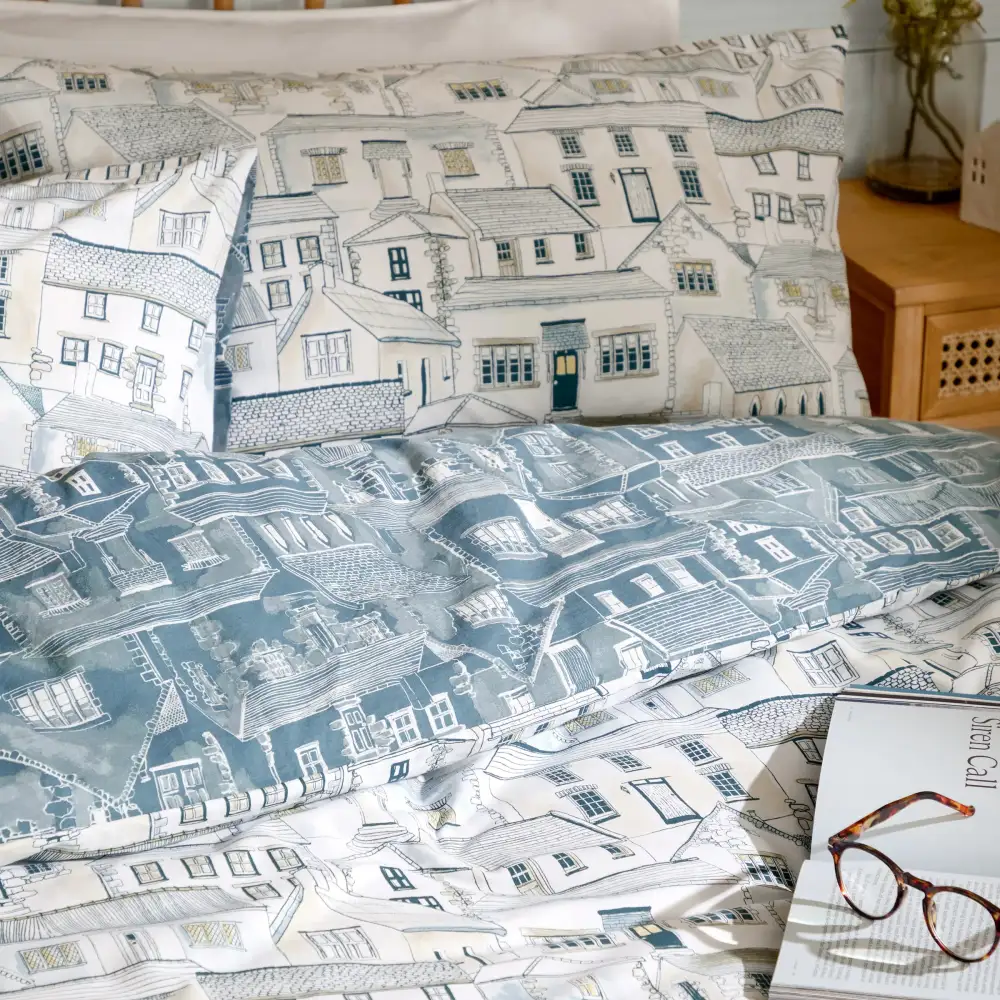 Reversible Coastal Cotton Duvet Cover Set