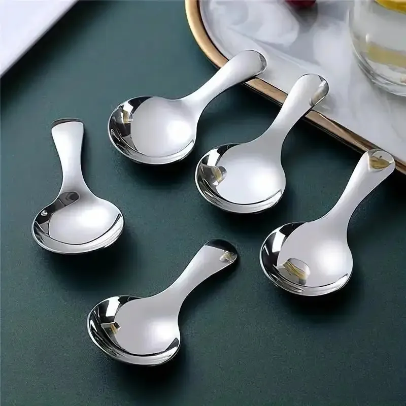 2 Pcs Stainless Steel Dessert Spoon