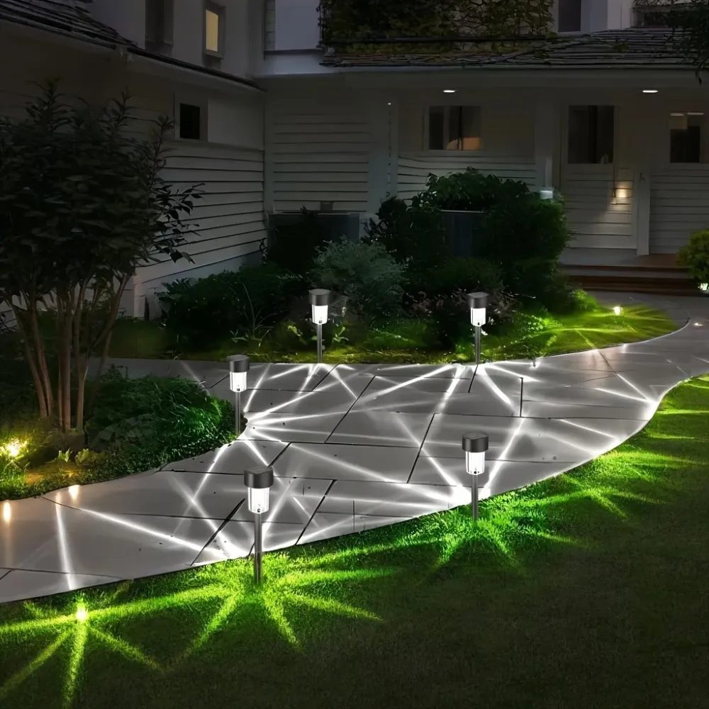 2 Pcs Minimalist Solar Garden Light