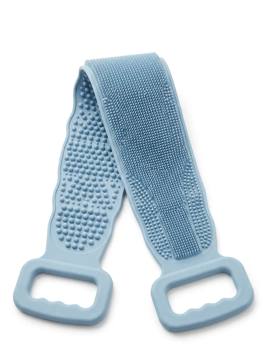 Dual-Sided Silicone Exfoliating Back Scrubber Strap