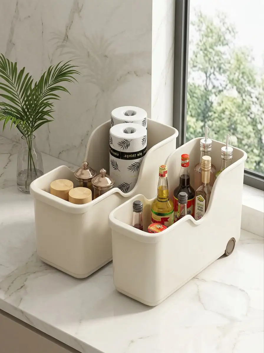 Storage Basket With Wheels