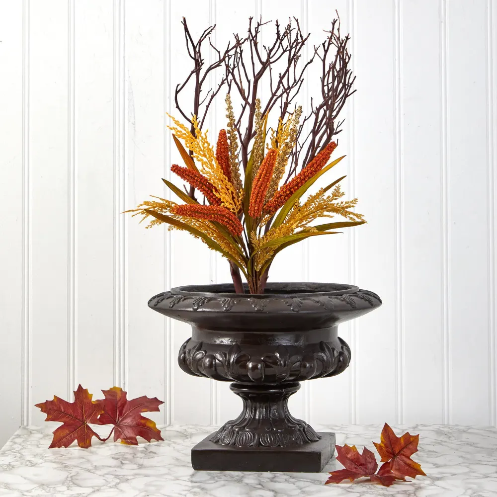 Sorghum Harvest Artificial Bush Flower