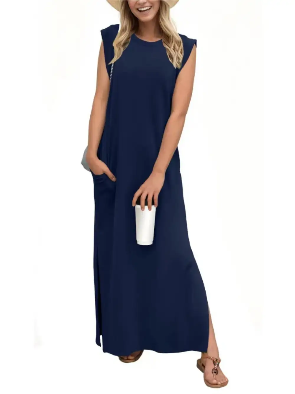 Tank Slit Round Maxi Dress