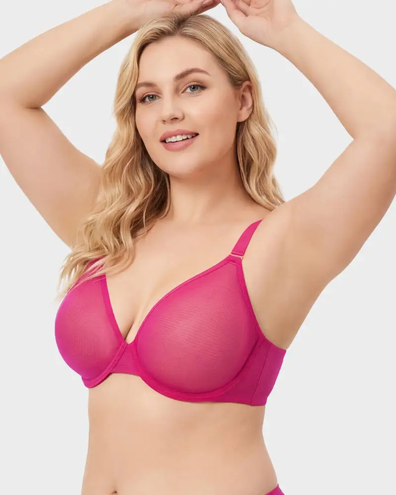Seamless Mesh Unlined Underwire Bra