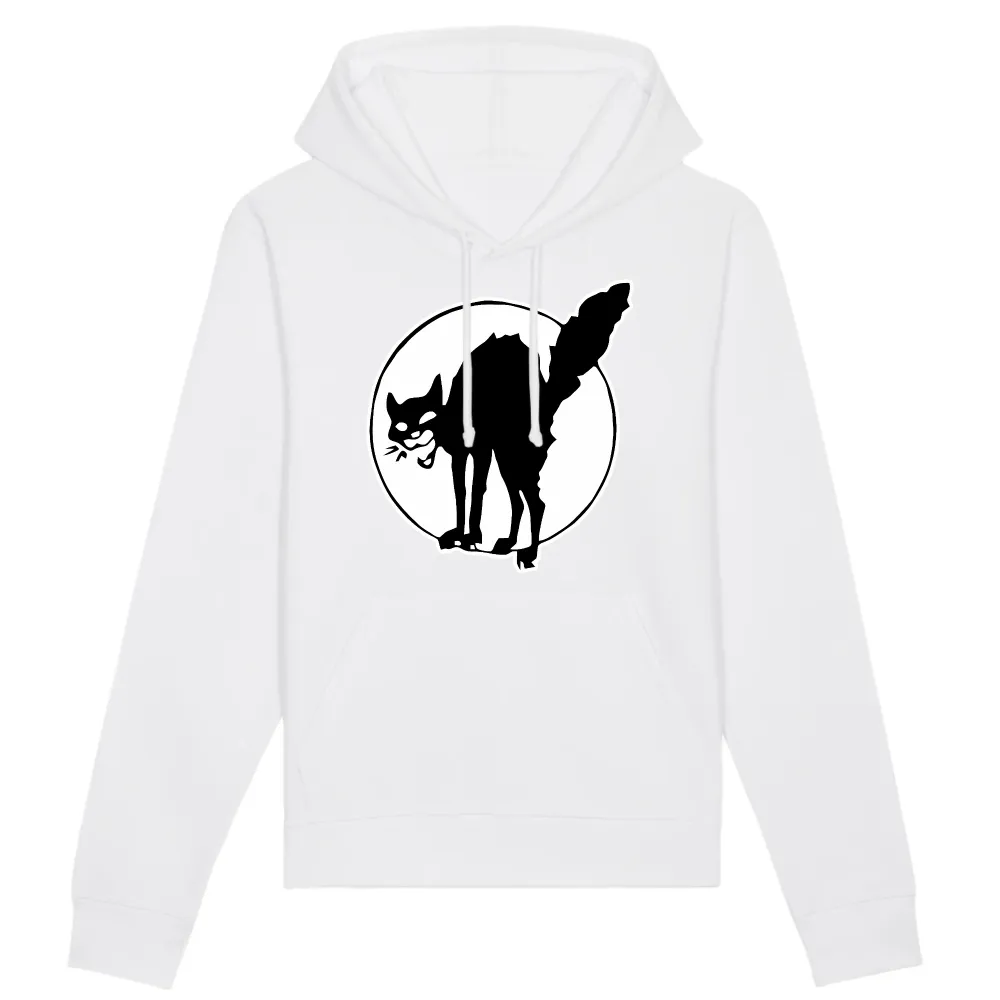 Rebel Cat Graphic Pullover Hoodie