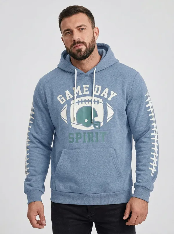 Men's American Football Game Day Spirit Helmet Hoodie