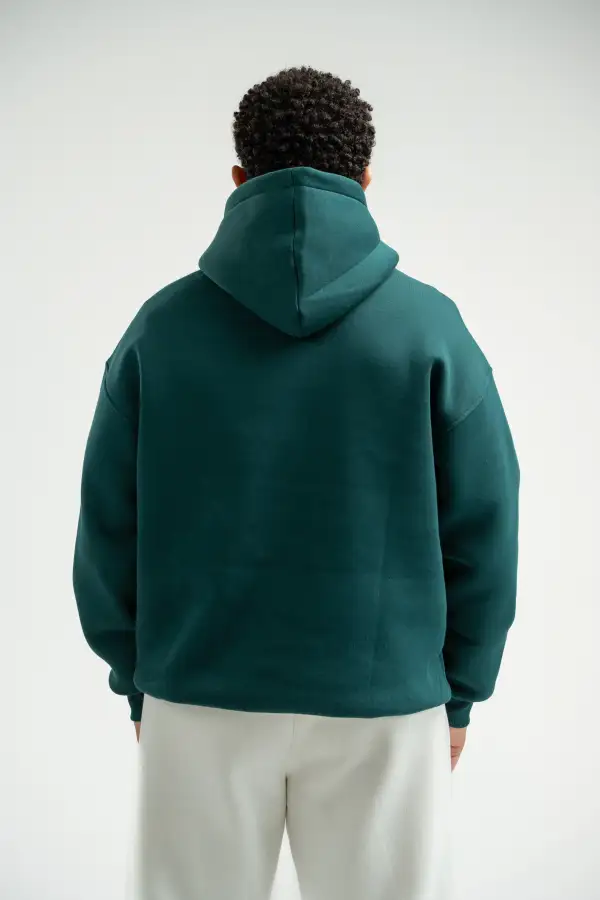 Teal Oversized Hooded Sweatshirt