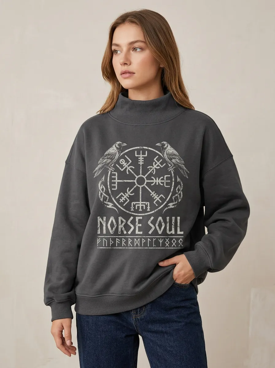 Viking Raven Vegvisir Sweatshirt