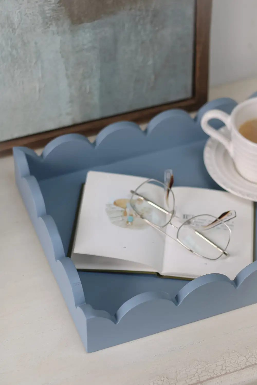 Classic Rectangular Tray with Scallop Edges
